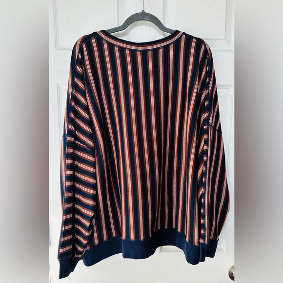Striped Navy and Red Top - Picture 3 of 3